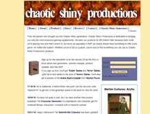 Tablet Screenshot of chaoticshinyproductions.com